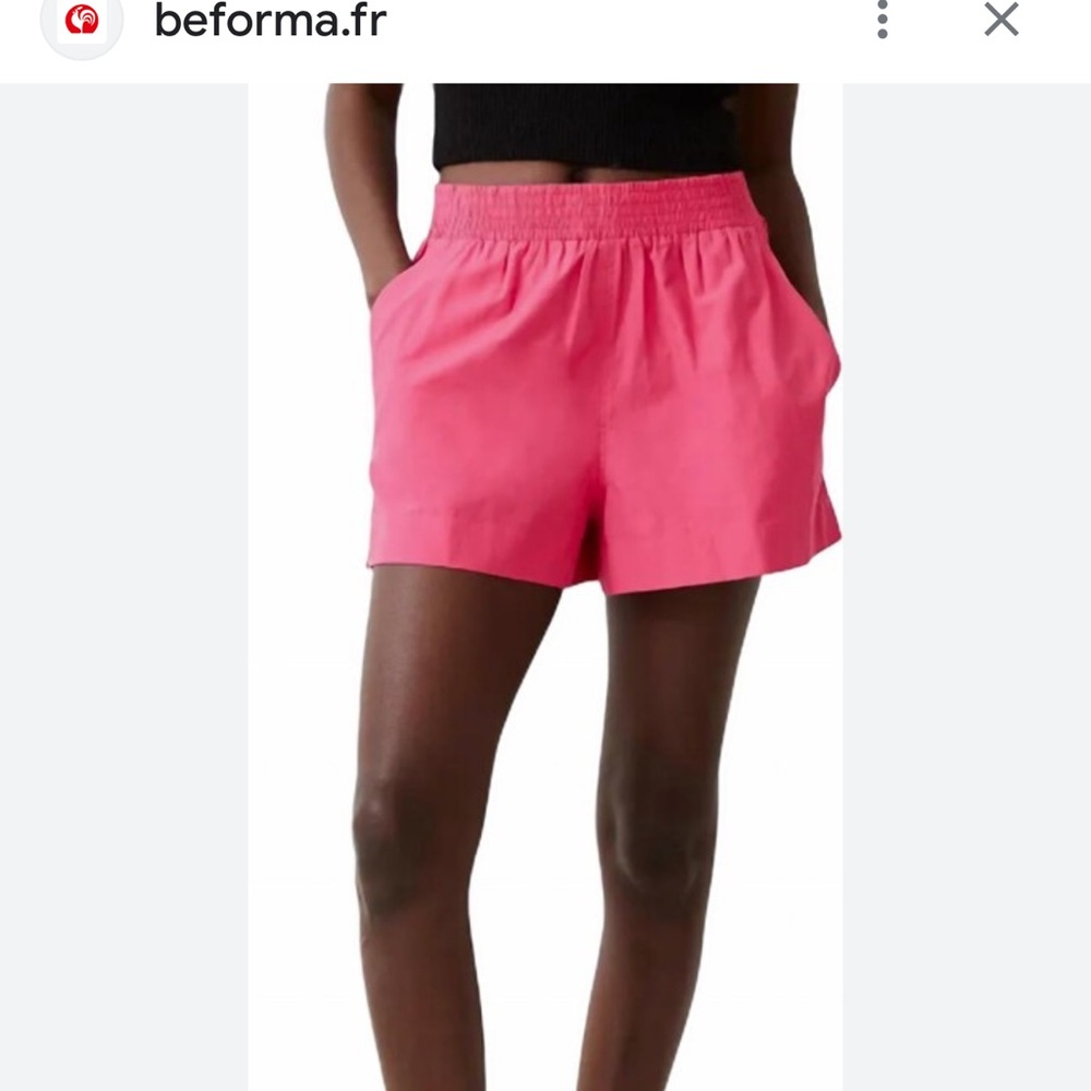 NEW French Connection Pink poplin shorts medium